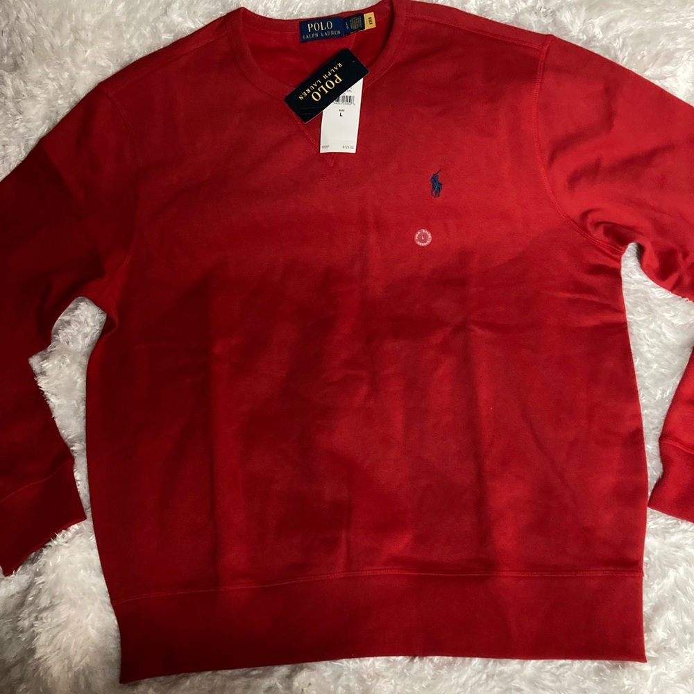 Ralph Lauren Polo Garnet Red Crew Neck Sweatshirt sz Large